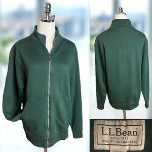 LL BEAN 90s Vintage Sweater Full Zip Mountain Classic Regular Fleece Jacket Size